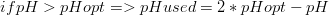 if pH > pHopt => pHused = 2* pHopt - pH