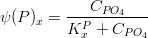  \psi (P)_x = \frac{{C_{PO_4}}} {{K^P_x + C_{PO_4}}} 