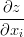 \frac{\partial z}{\partial x_i}