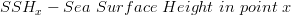 SSH_{x} - Sea \ Surface \ Height \ in \ point \ x